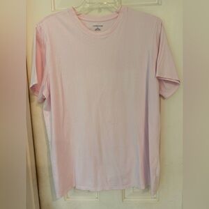 Lands' End Women’s Light Pink Short Sleeve Tee Shirt, Size L